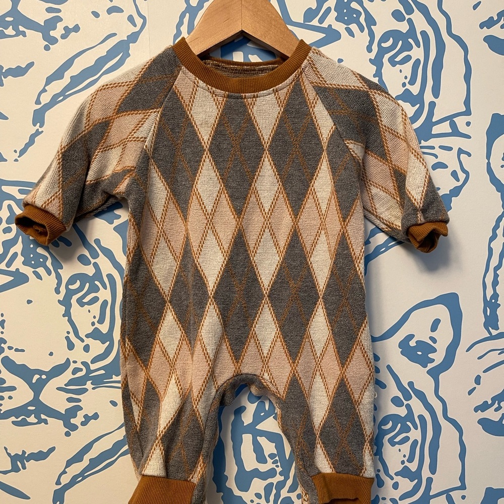 Baby Argyle Sweater Onesie